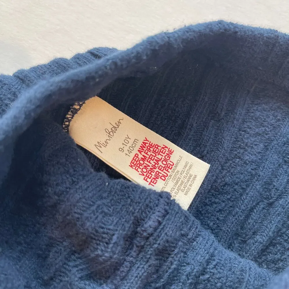 Mini Boden navy footless